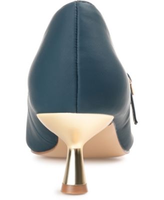 Women's Manza Pointed Toe Mary Jane Kitten Heel Pumps