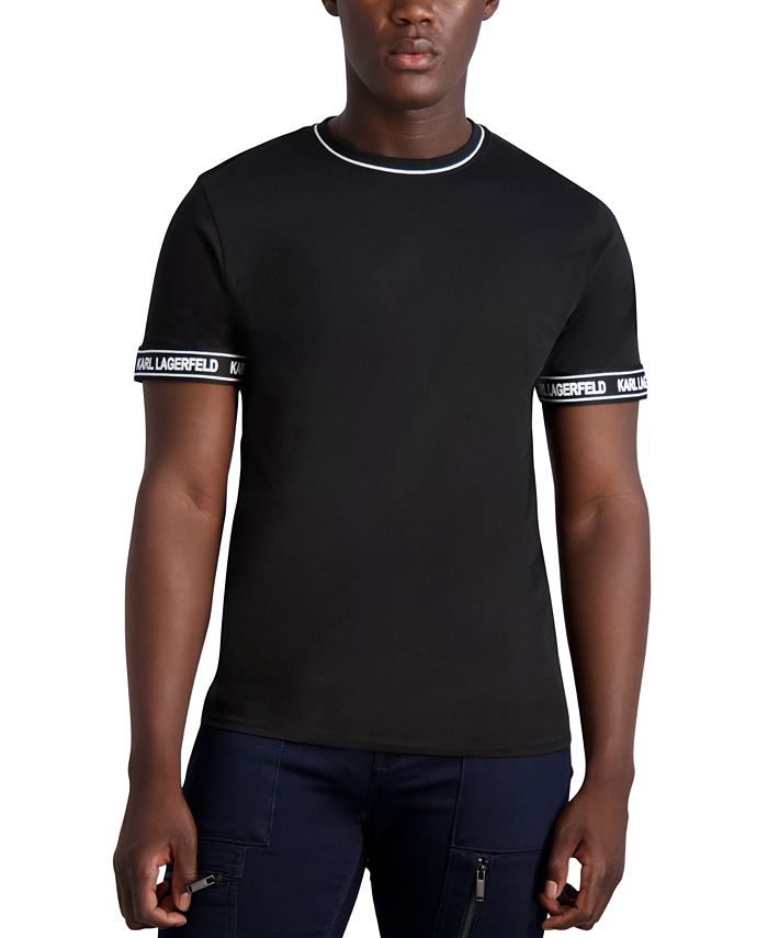 KARL LAGERFELD PARIS Men's Tipped Logo Taped TShirt, Created for Macy
