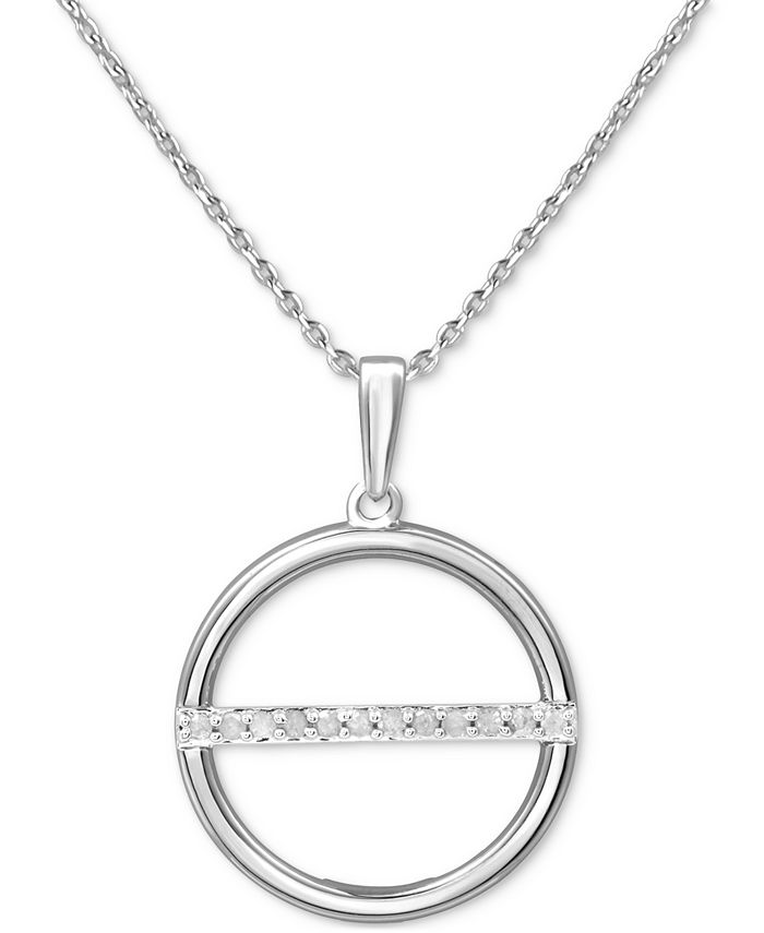 Macy's circle outlet diamond necklace