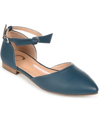 Navy ankle strap flats best sale