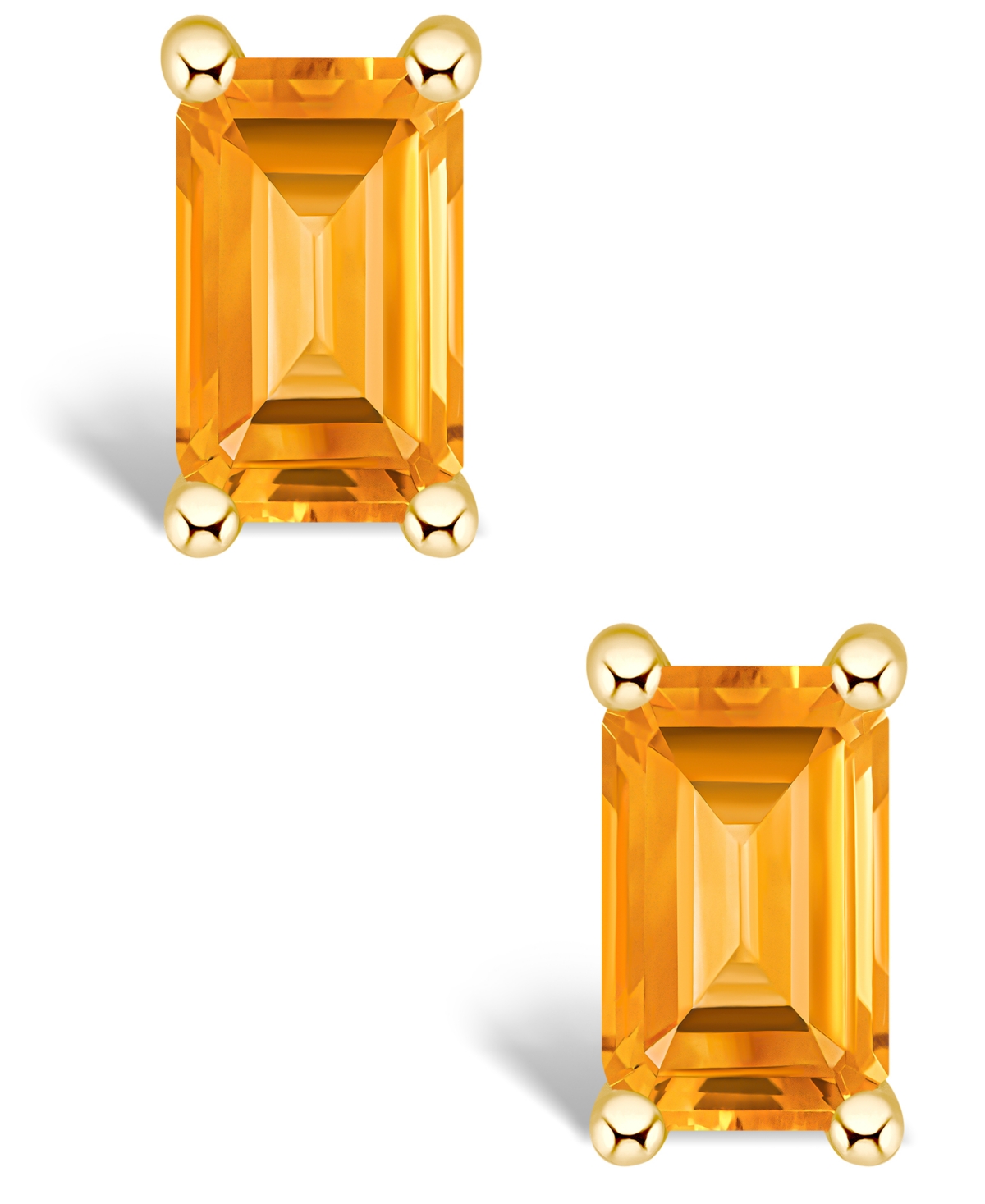 Citrine (5/8 ct. t.w.) Stud Earrings in 14K Whiteor 14K Yellow- Gold