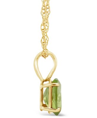 Peridot Pendant Necklace (1-1/3 ct.t.w) in 14K Yellow Gold
