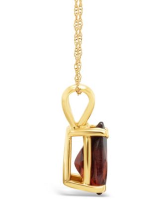 Garnet (1-1/5 ct.t.w) Pendant Necklace in 14K Yellow Gold