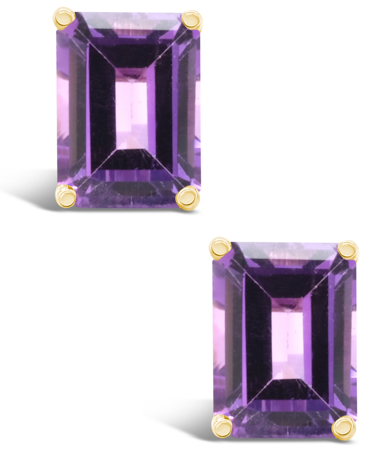 Amethyst (3-1/5 ct. t.w.) Stud Earrings in 14K Yellowor 14K White- Gold