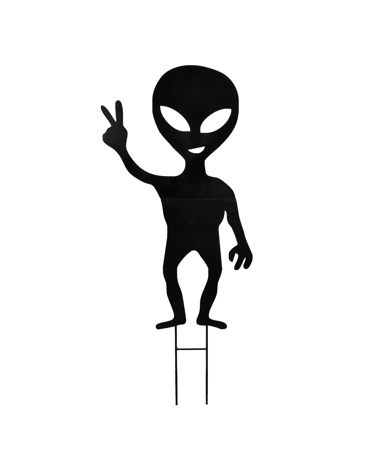 38" Halloween Alien Garden Stake - Black