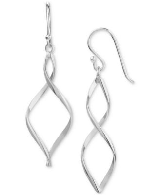 Giani Bernini - Corkscrew Wire Drop Earrings in Sterling Silver
