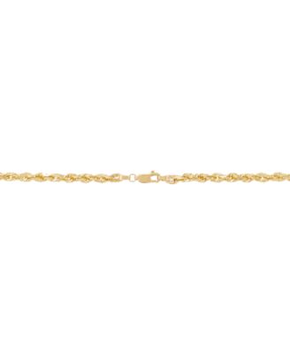 Glitter Double Rope Link 20" Chain Necklace (3-3/4mm) in 14k Gold