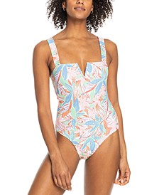 Juniors' Ribbed Roxy Love One-Piece Swimsuit
