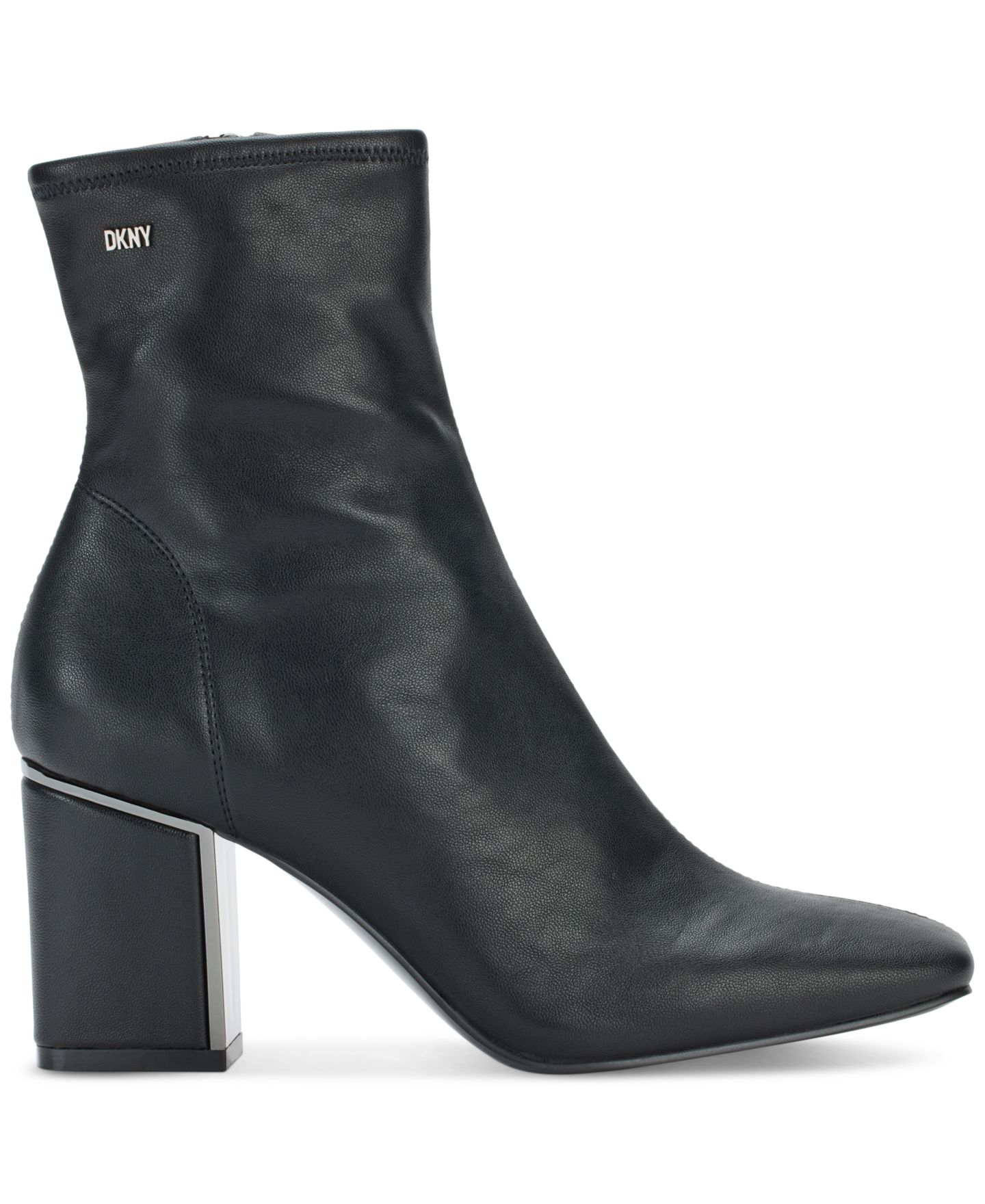 Женские ботинки DKNY Cavale Stretch Booties, цвет: Чёрный гладкий — фото 2