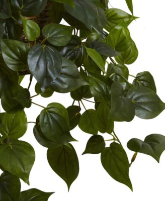 Philodendron UV-Resistant Indoor/Outdoor Artificial Plant Hanging Basket 