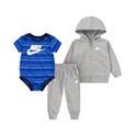 3-Piece Nike Baby Boys Just Do It Hoodie, Pants and Bodysuit Set