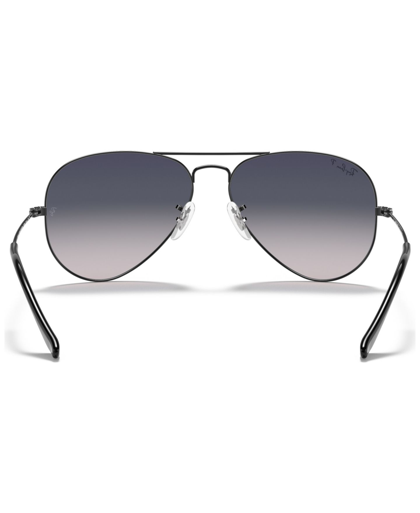 Солнцезащитные очки Ray-Ban Polarized Unisex Sunglasses, RB3025 Aviator Gradient, цвет: Графитовый / Синий — фото 4