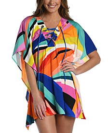 Women's Sunscape Lace-Up Tunic Cover-Up