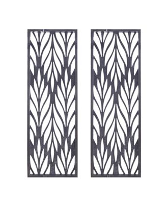 Florian Carved Wall Panel Decor Set, 2 Piece