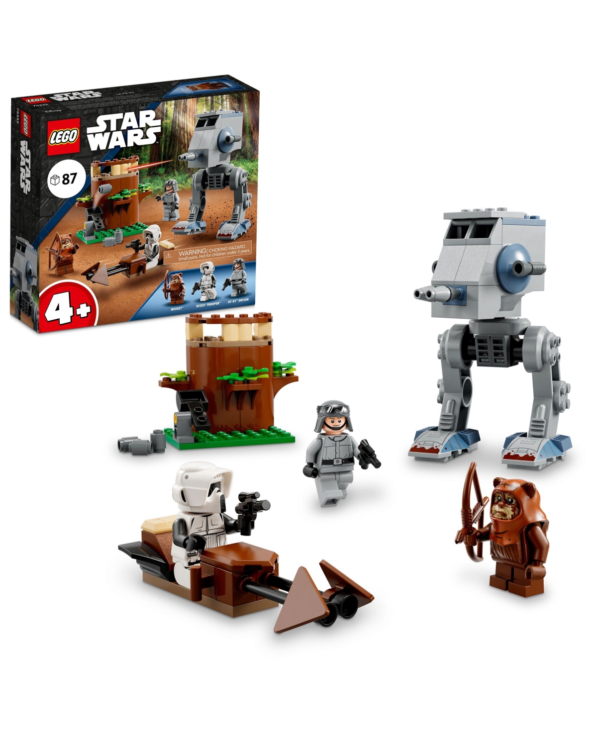 Lego Star Wars At-st 75332 Building Set, 87 Pieces In Multicolor