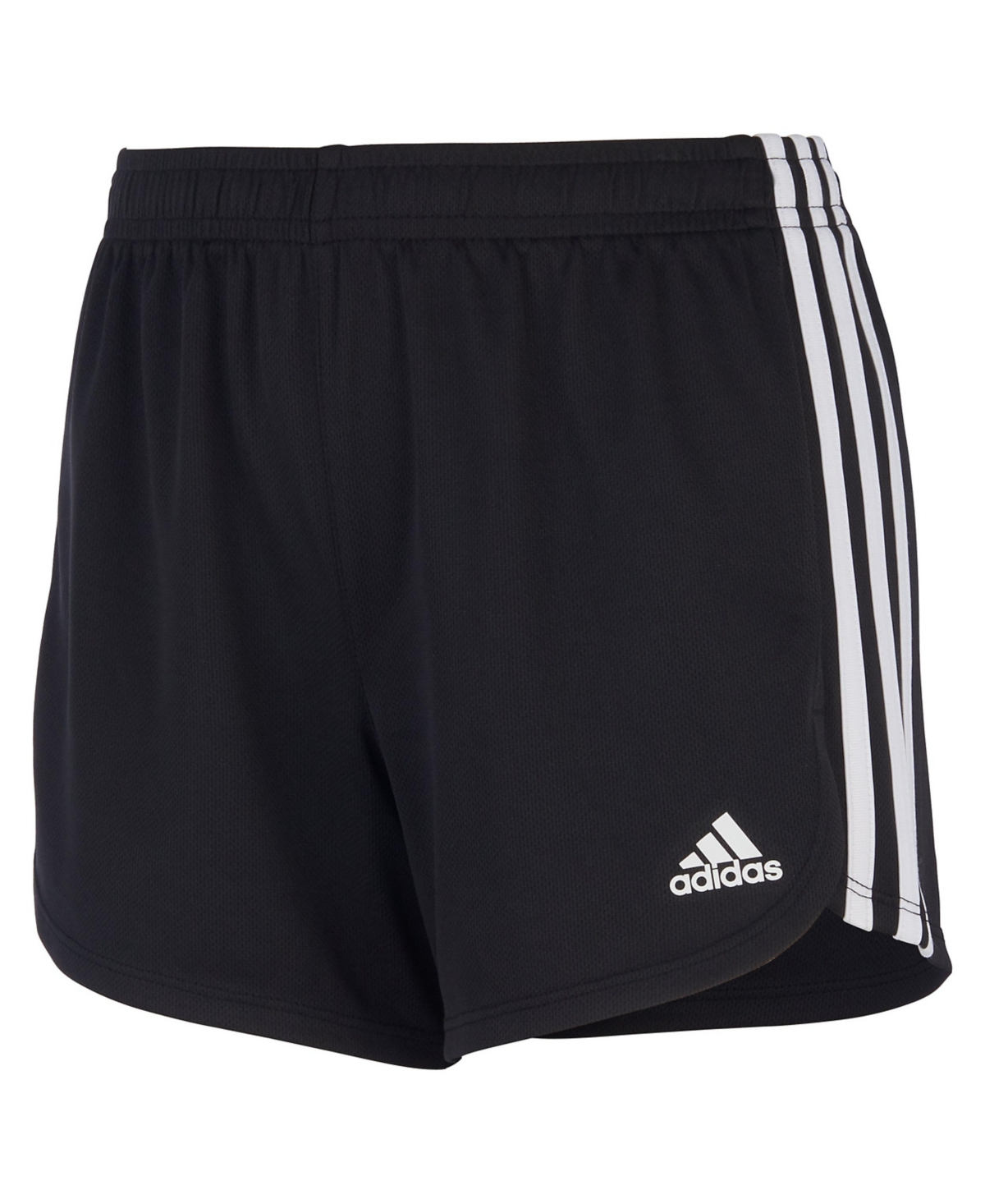 adidas Big Girls 3-Stripes Mesh Shorts, Extended Sizes