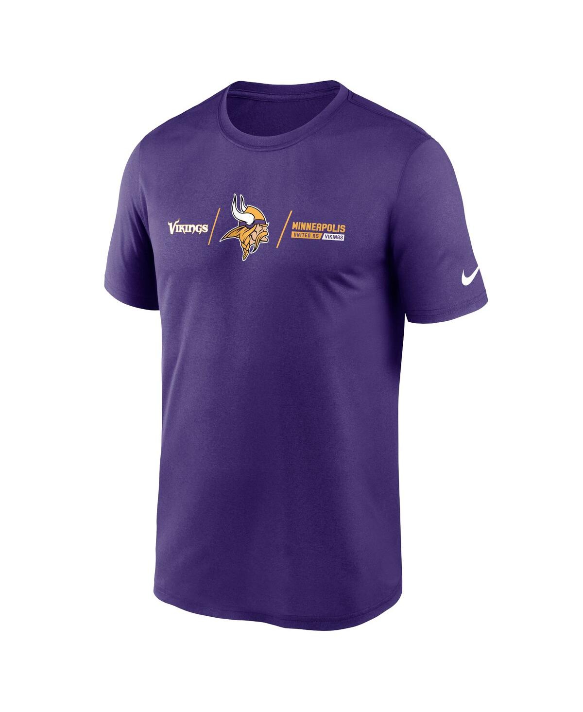Shop Nike Men's  Purple Minnesota Vikings Horizontal Lockup Legend T-shirt