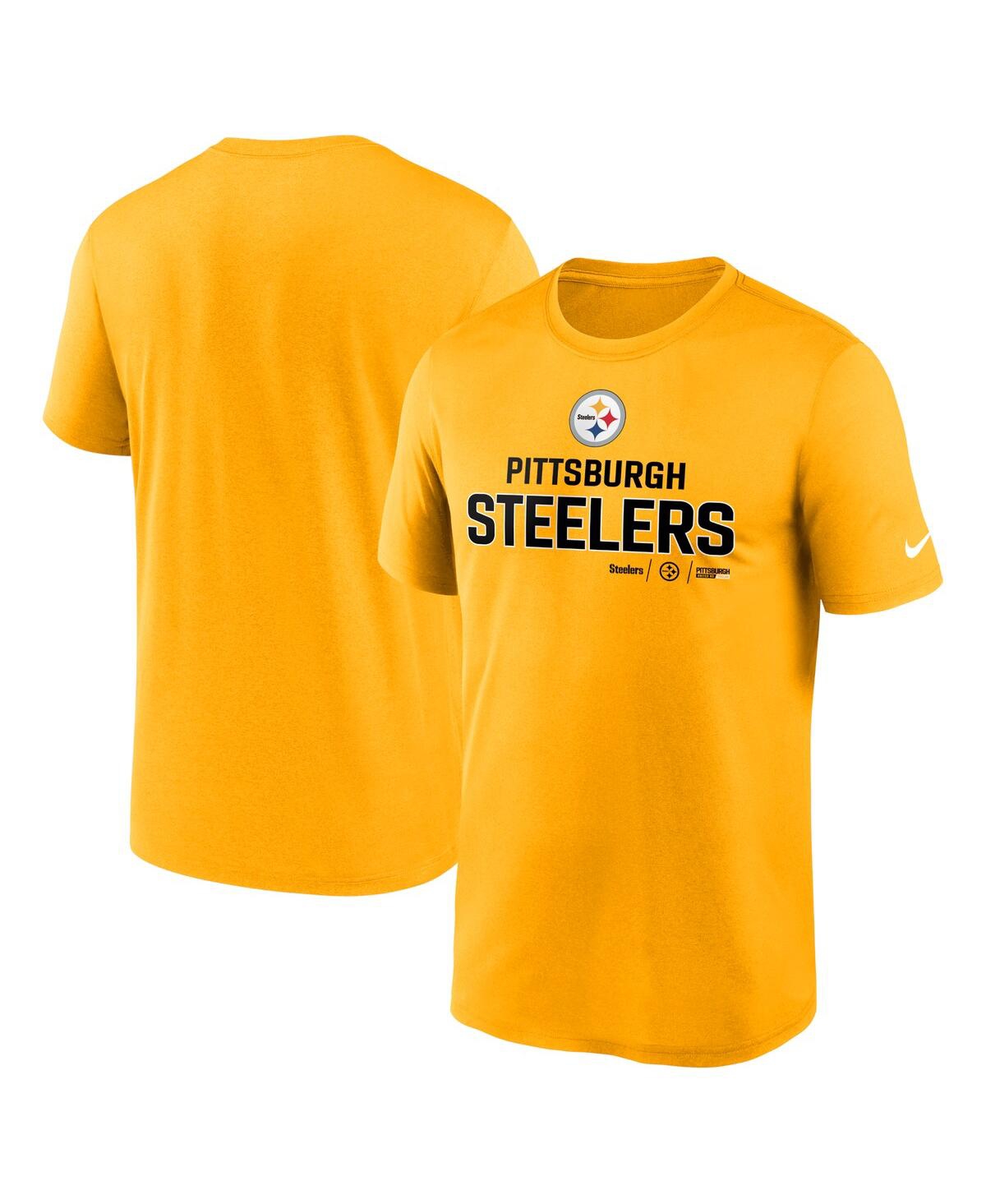 Shop Nike Men's  Gold Pittsburgh Steelers Legend Community Performance T-shirt