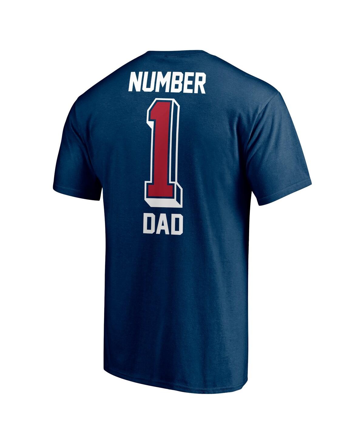 Shop Fanatics Men's  Navy Houston Texans #1 Dad T-shirt