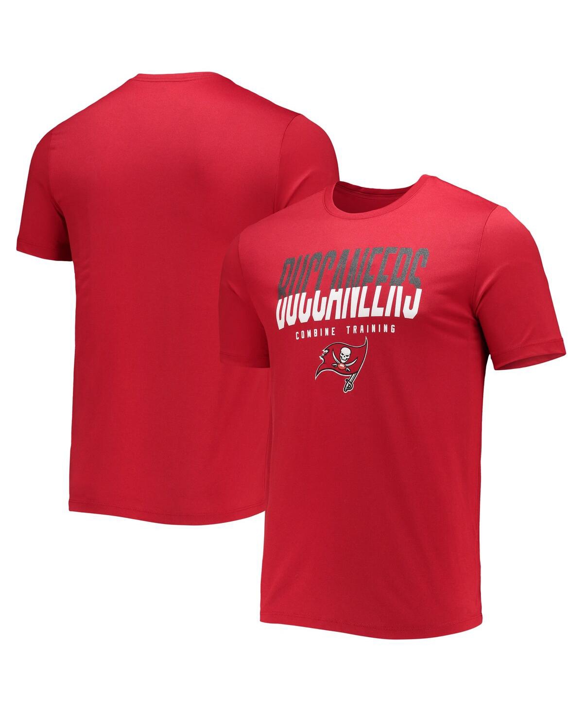 Shop New Era Men's  Red Tampa Bay Buccaneers Combine Authentic Big Stage T-shirt
