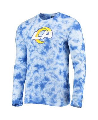 Men's Royal Los Angeles Rams Tie-Dye Long Sleeve T-shirt