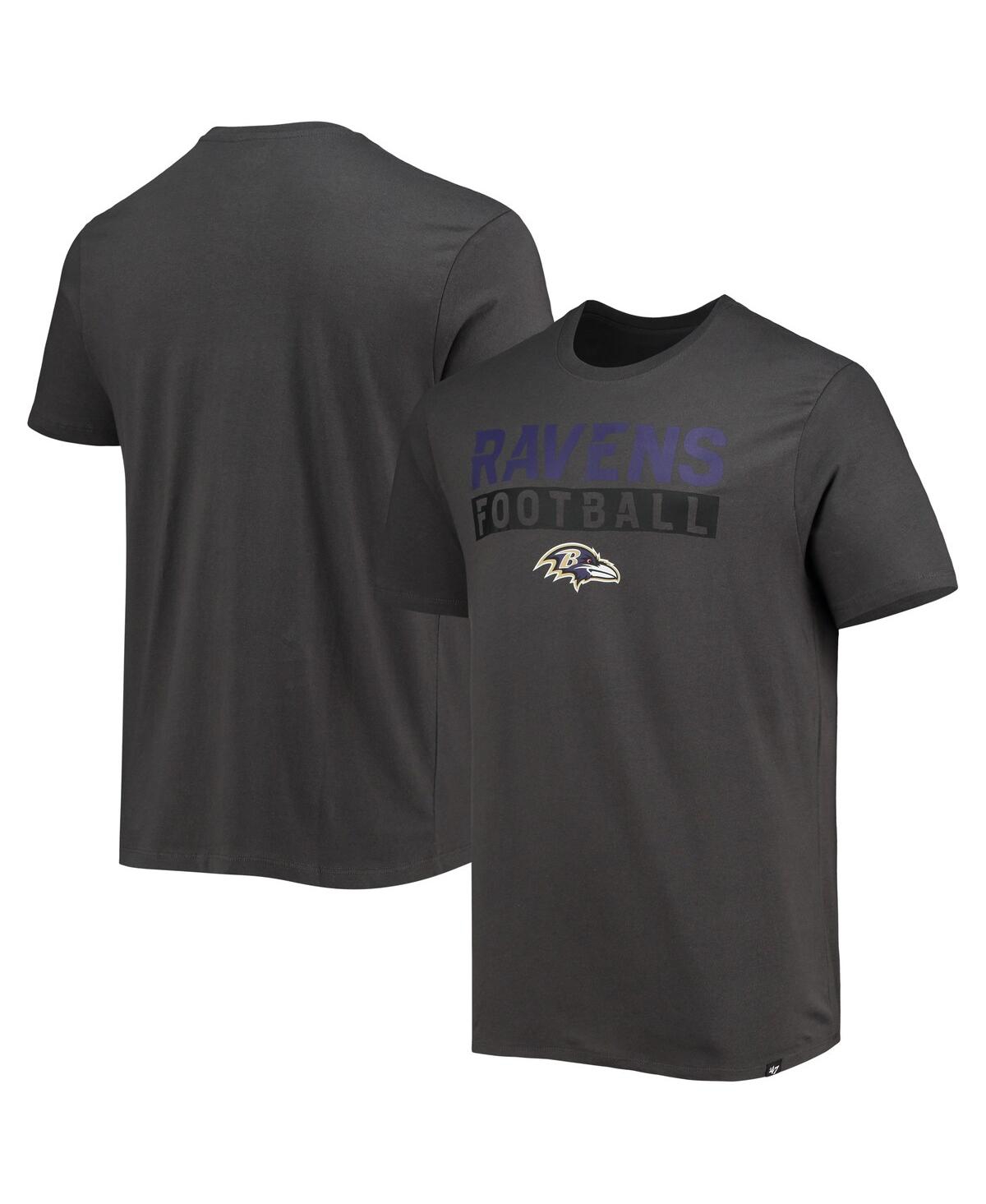 Men's '47Baltimore Ravens Dark Ops Super Rival T-shirt - Charcoal