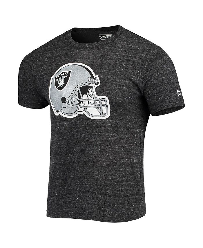 New Era Men's Black Las Vegas Raiders Helmet Logo Tri-Blend T-shirt ...