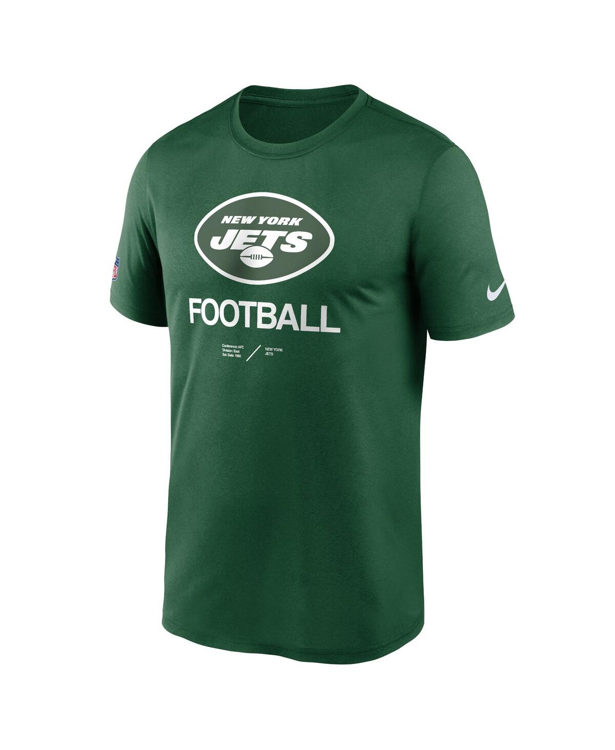 Shop Nike Men's  Green New York Jets Infographic Performance T-shirt
