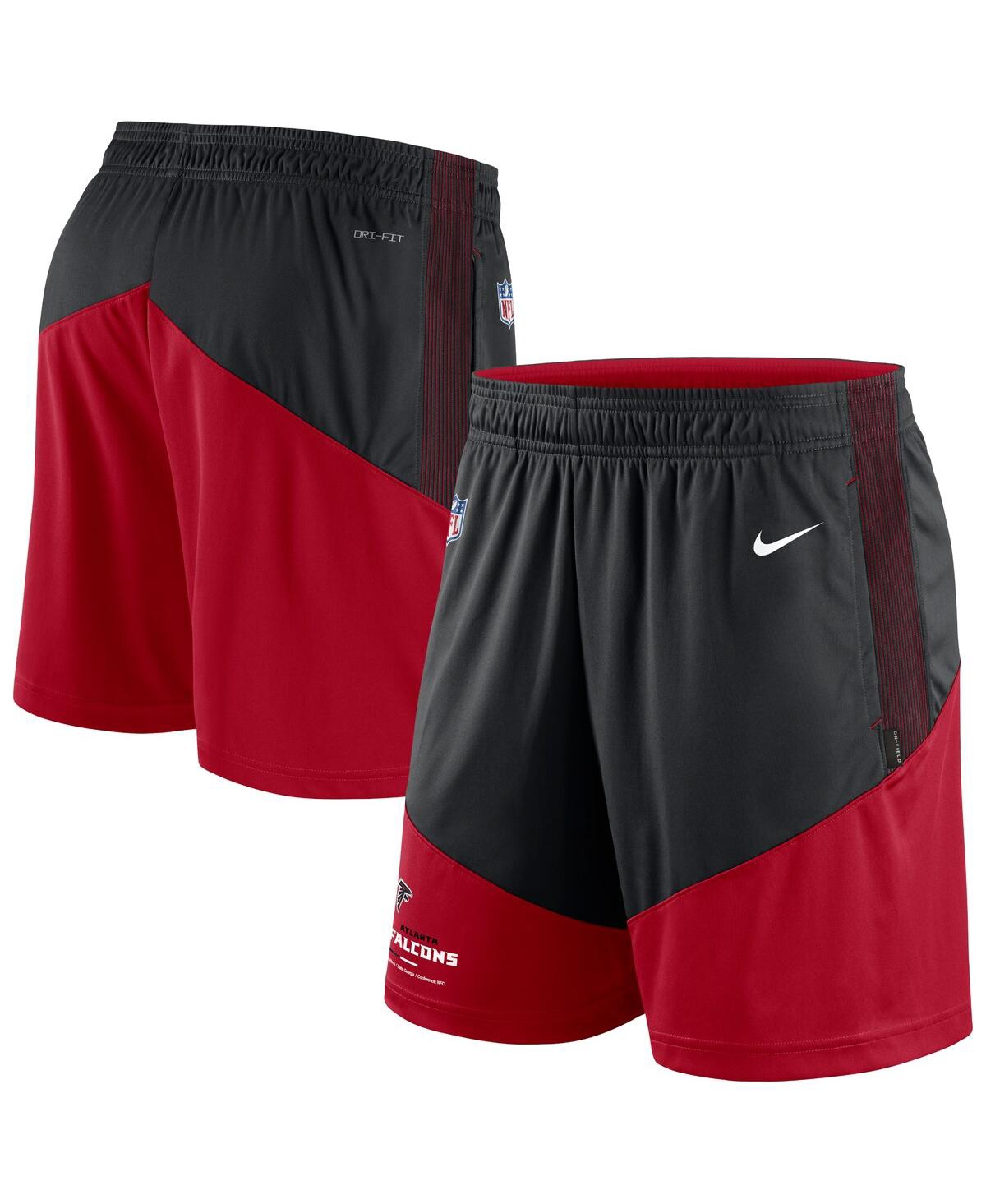 Shop Nike Men's  Black, Red Atlanta Falcons Primary Lockup Performance Shorts In Black,red