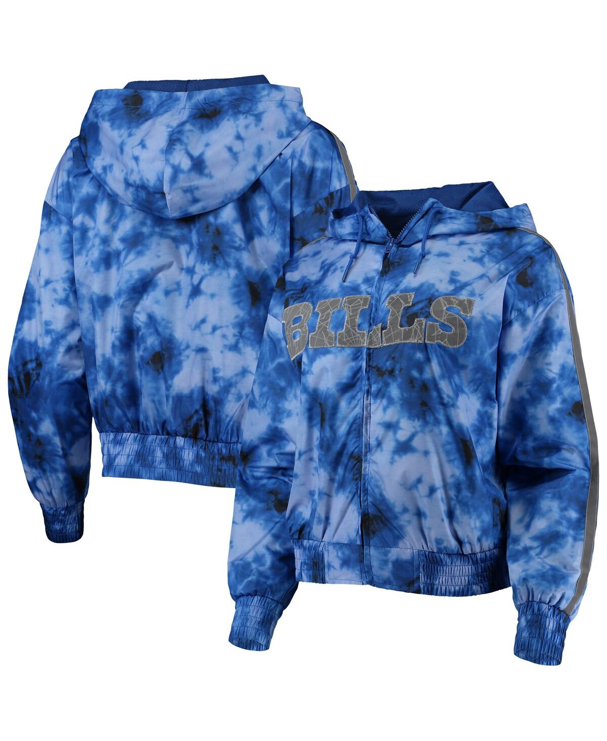 Mitchell & Ness Women's  Royal Buffalo Bills Galaxy Full-zip Windbreaker Hoodie Jacket In Royal