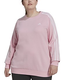 Plus Size Essentials 3-Stripes Fleece Sweatshirt