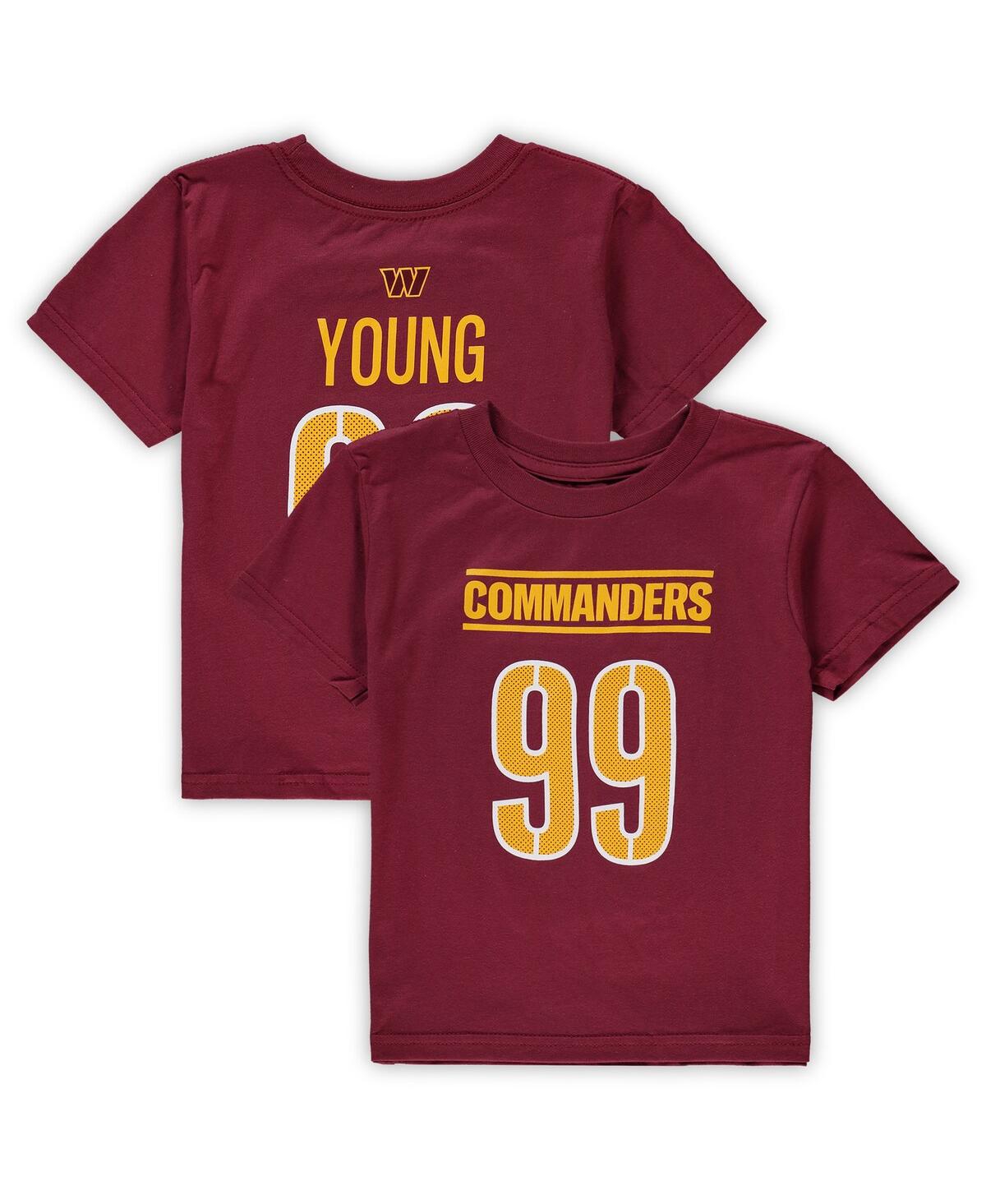 Shop Outerstuff Preschool Boys And Girls Chase Young Burgundy Washington Commanders Mainliner Player Name And Number