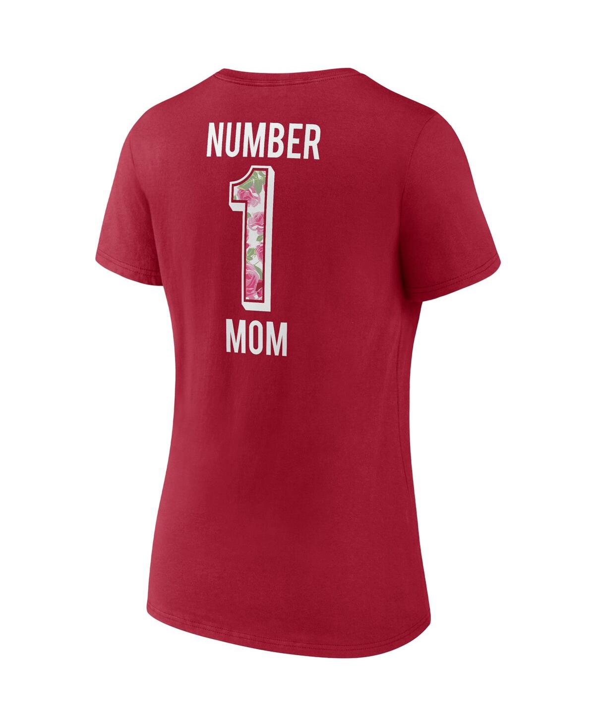Women's Fanatics Branded Red Washington Nationals Mother's Day V-Neck T-Shirt Size: Small