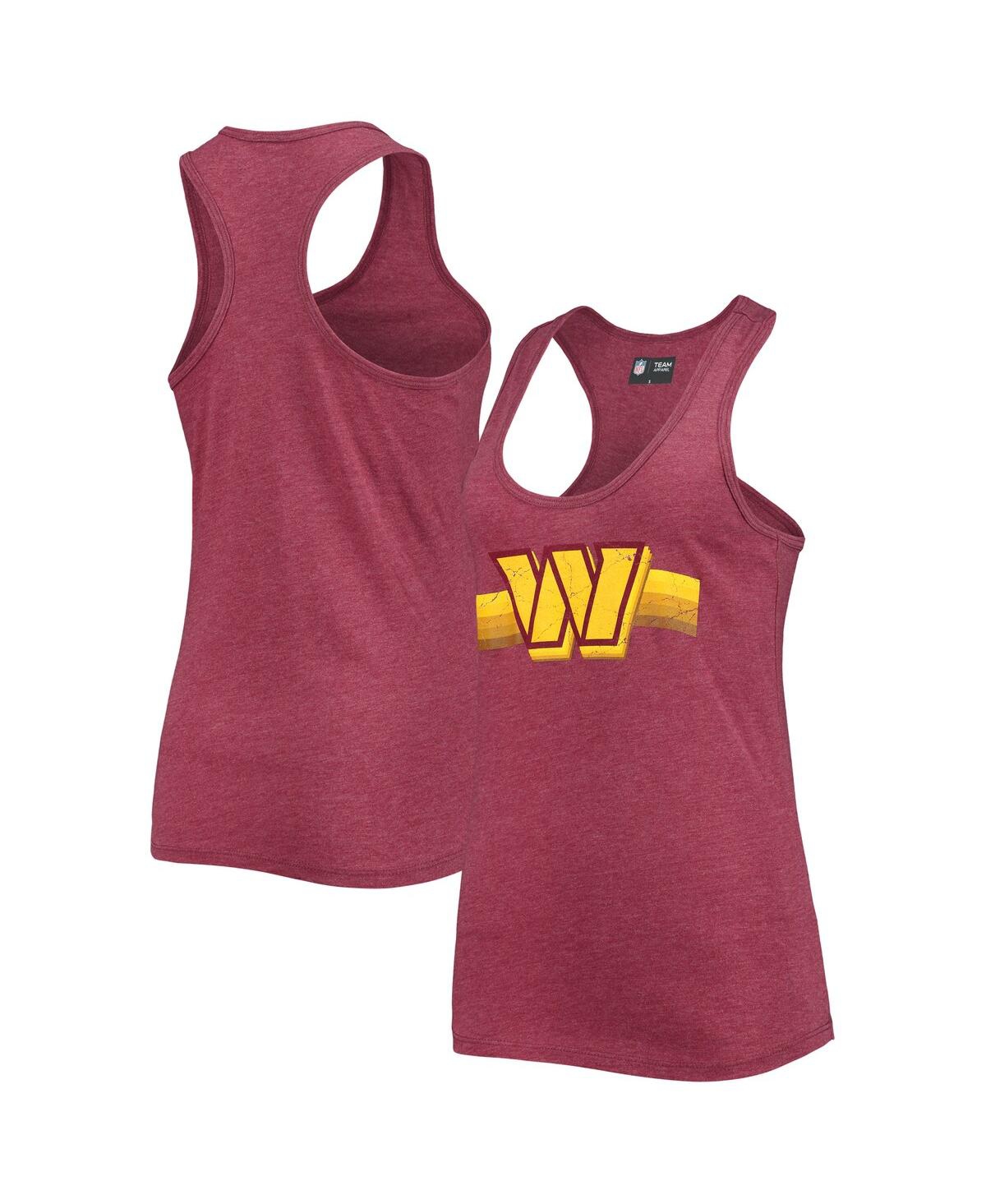 NEW ERA WOMEN'S NEW ERA BURGUNDY WASHINGTON COMMANDERS SCOOP NECK RACERBACK TANK TOP