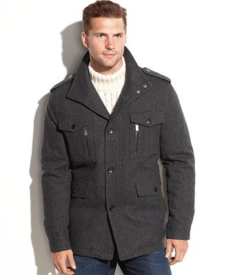 MICHAEL Michael Kors Camden Wool-Blend Multi-Pocket Field Coat - Coats ...