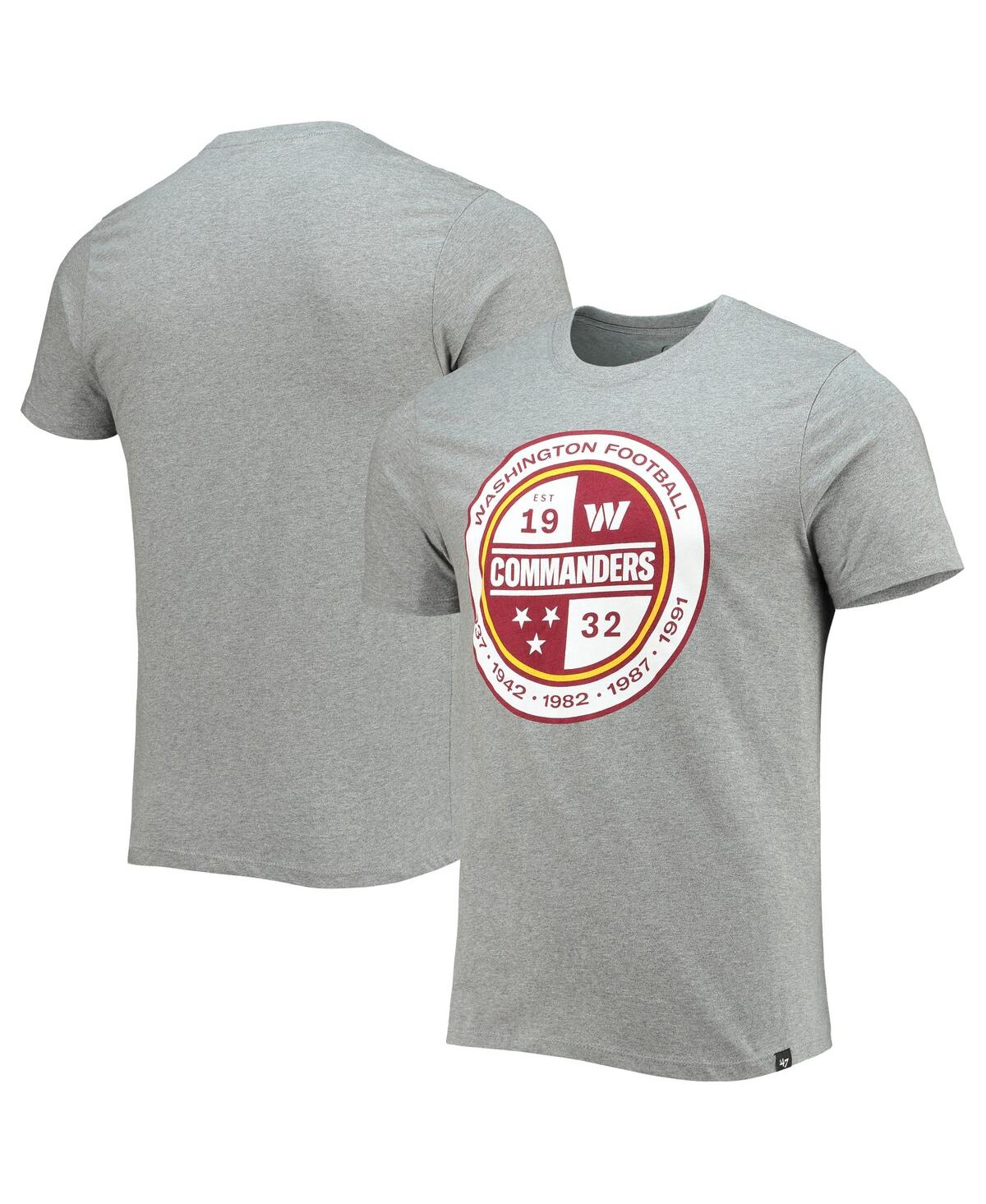 Men's '47 Gray Washington Commanders Imprint Super Rival T-shirt - Gray
