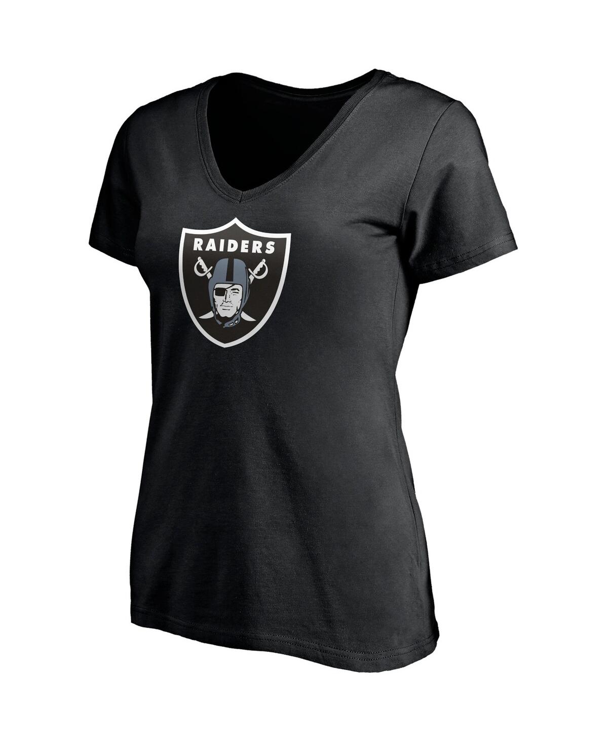 Fanatics Women's  Darren Waller Black Las Vegas Raiders Player Icon Name And Number V-neck T-shirt In Black