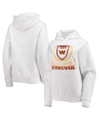 Women's White Washington Commanders Fleece Pullover Hoodie