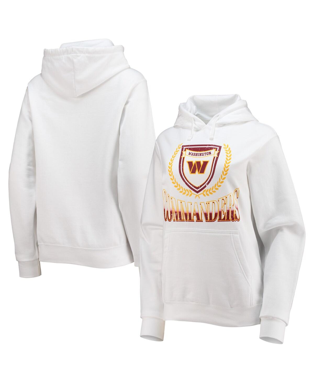 Women's Wear by Erin AndrewsWashington Commanders Fleece Pullover Hoodie - White