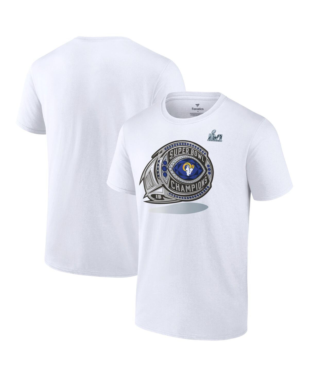 Fanatics Branded White Los Angeles Rams Super Bowl Lvi Champions Big & Tall Ring T-shirt In White