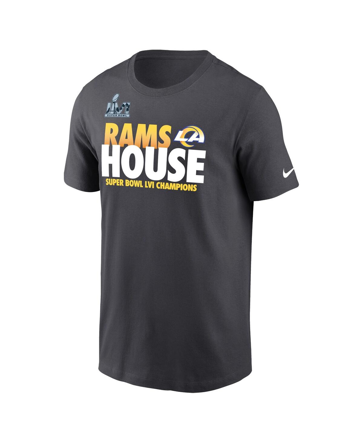 Shop Nike Men's  Anthracite Los Angeles Rams Super Bowl Lvi Champions Alternate Local Pack T-shirt