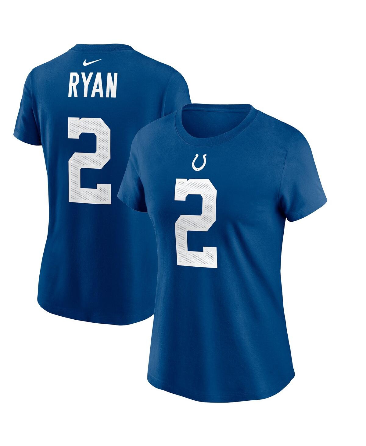 Shop Nike Women's  Matt Ryan Royal Indianapolis Colts Player Name & Number T-shirt