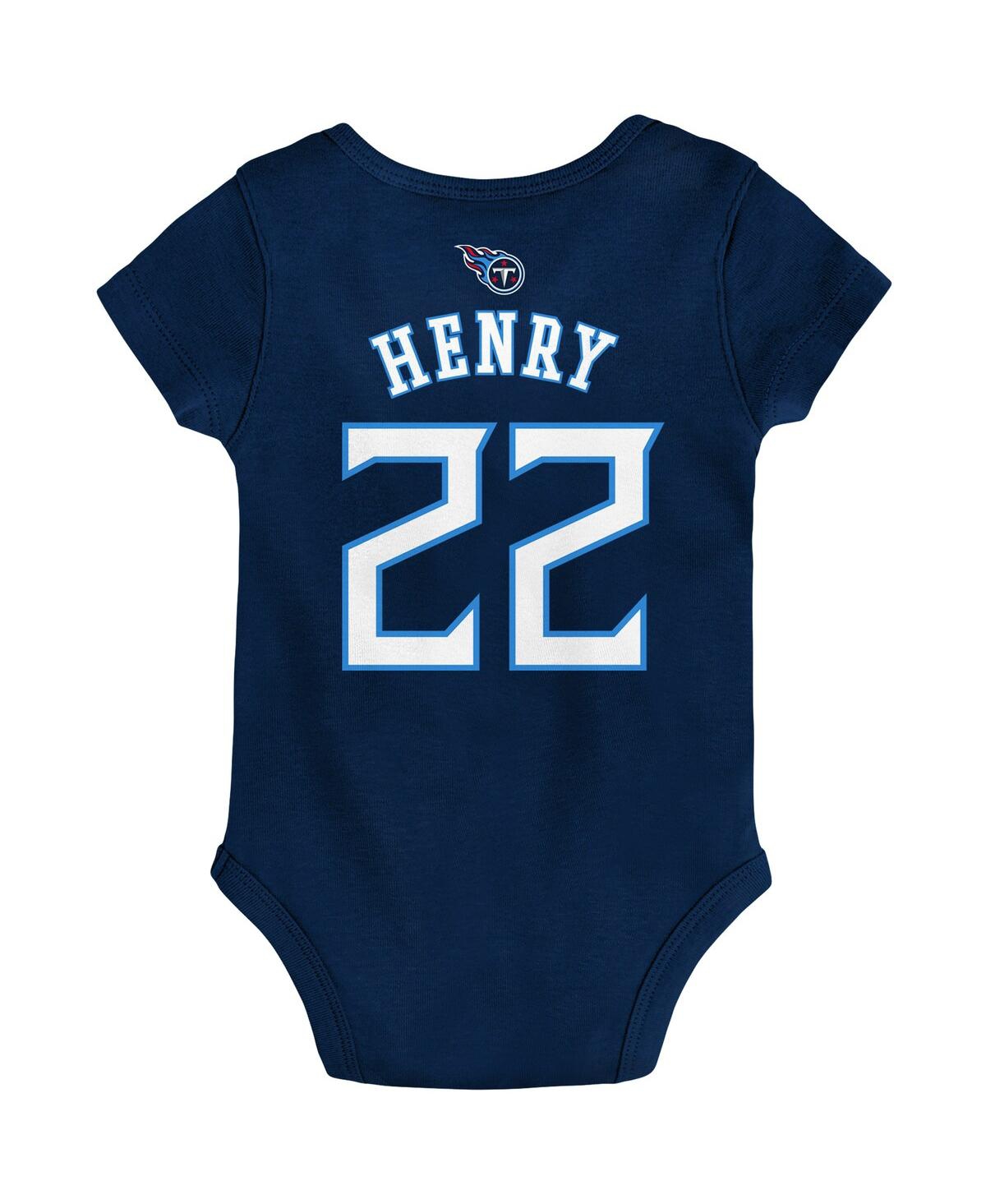 Shop Outerstuff Infant Boys And Girls Derrick Henry Navy Tennessee Titans Mainliner Player Name And Number Bodysuit