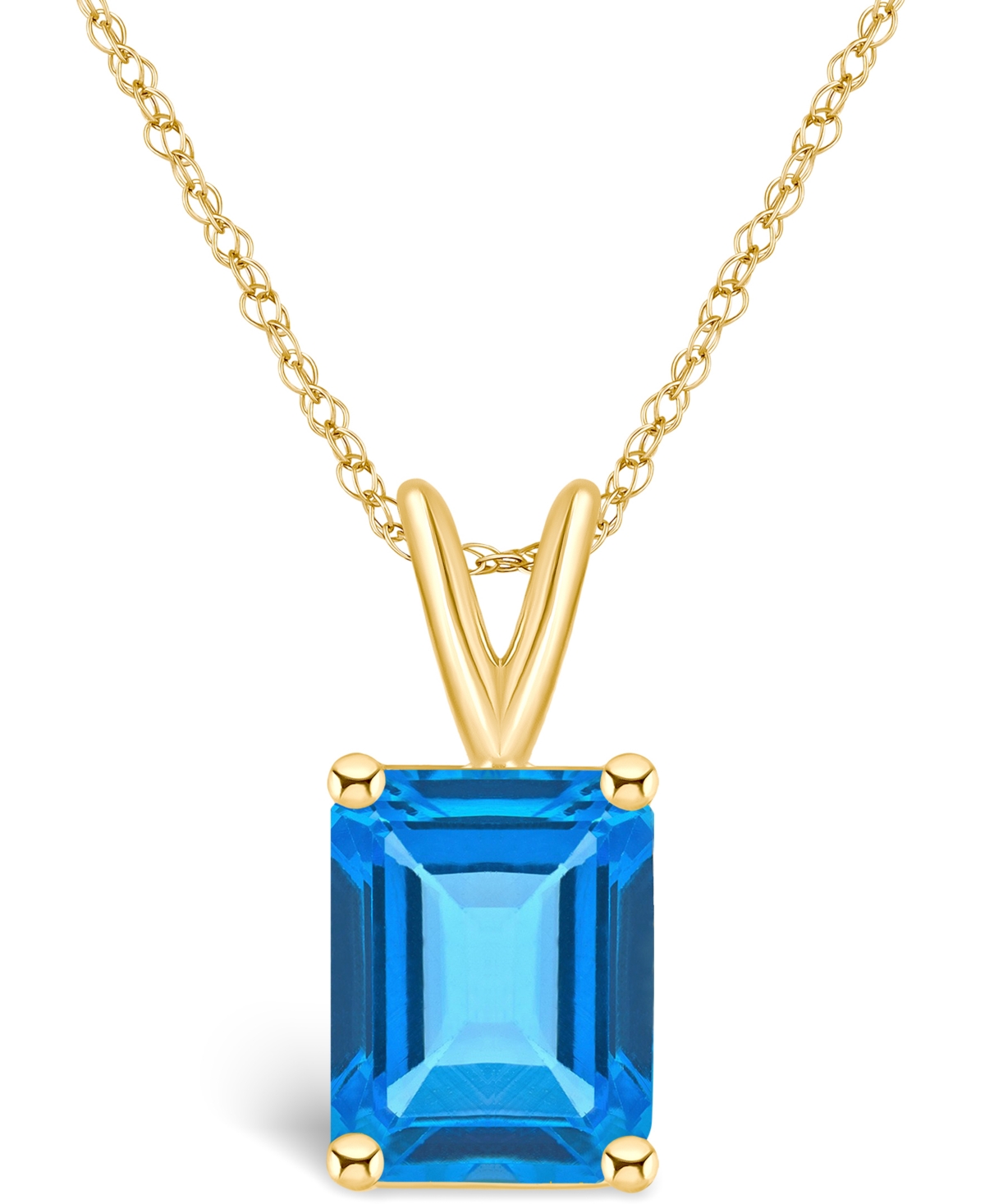 Blue Topaz (4-1/4 ct. t.w.) Pendant Necklace in 14K Whiteor 14K Yellow- Gold