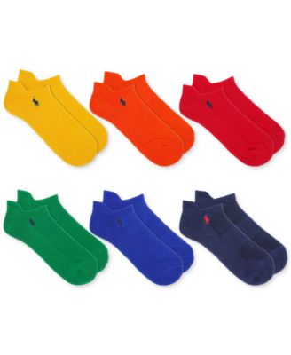 Polo Ralph Lauren - Men's 6-Pk. Performance Colorful Low Cut Socks
