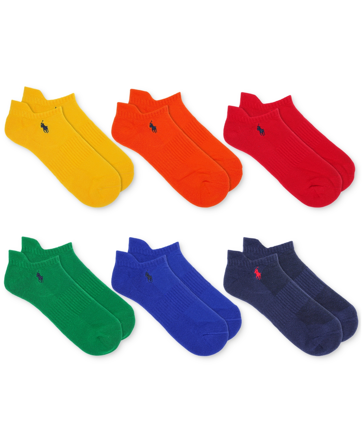 Polo Ralph Lauren Men's 6-pk. Performance Colorful Low Cut Socks In Asst