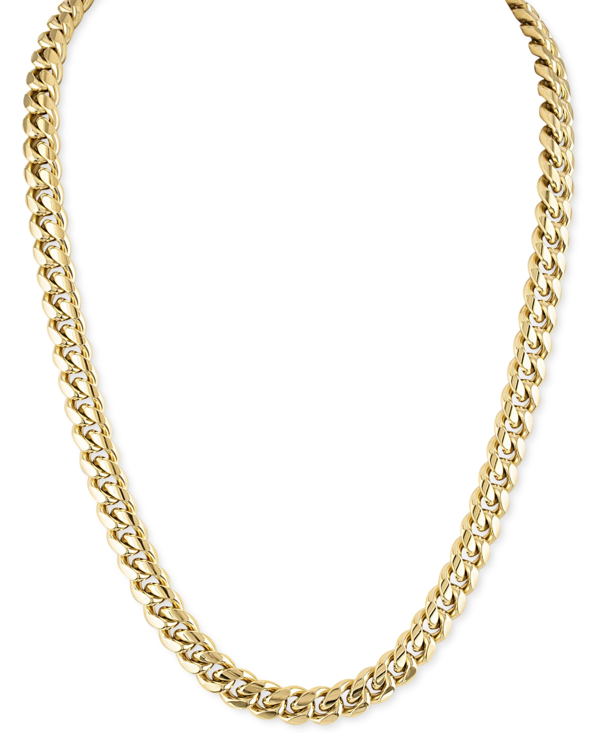 Macy's Men's Curb Link 22" Chain Necklace In Stainless Steel In Gold-tone