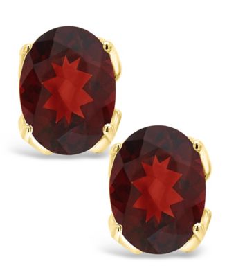 Garnet (3 ct. t.w.) Stud Earrings in 14K Yellow Gold