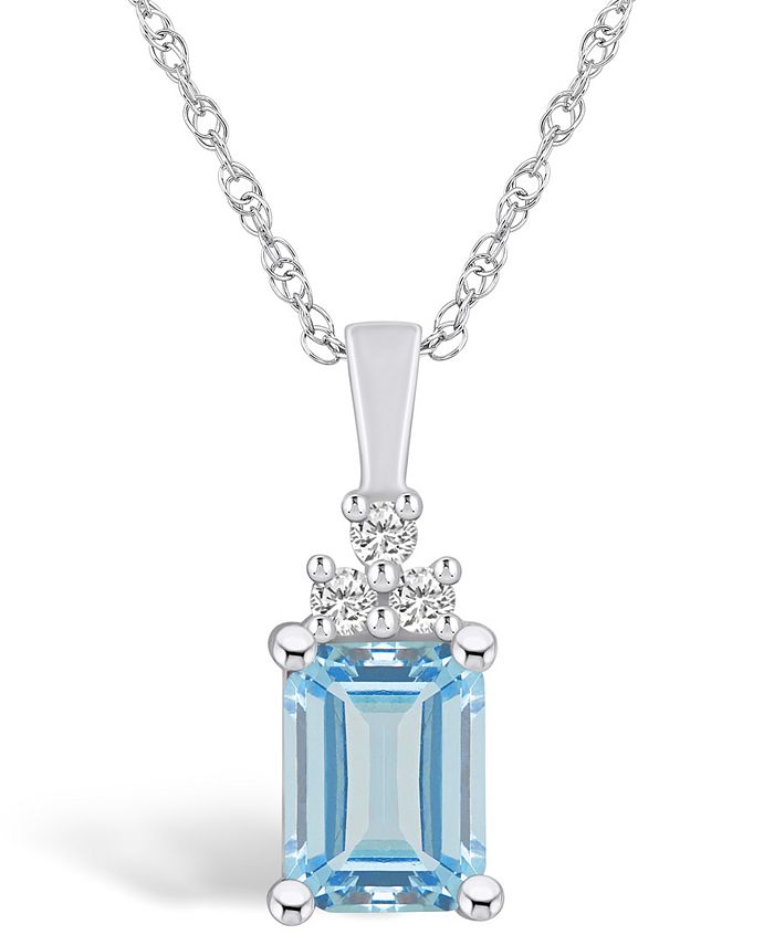 Macys discount aquamarine necklace