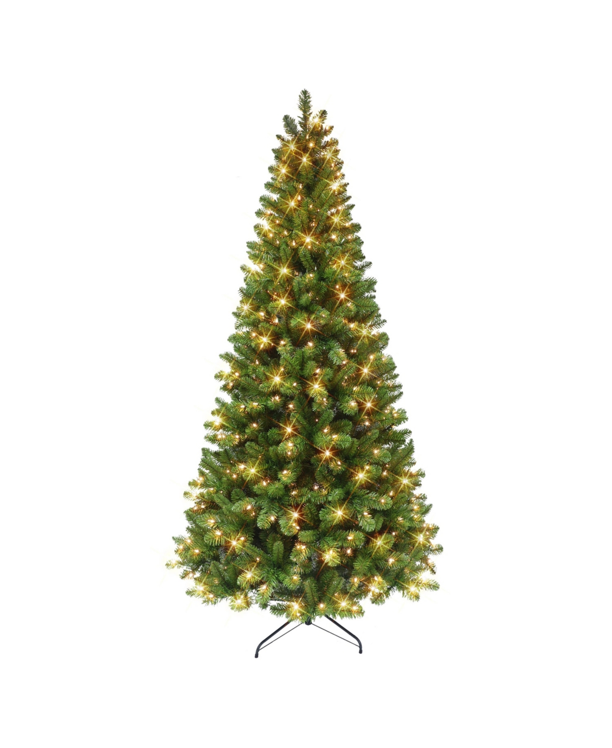 Puleo 7.5' Pre-lit Virginia Pine Tree With 350 Underwriters Laboratories Clear Incandescent Lights, 1107 T In Green